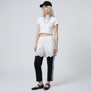 Combo pantalon-short Adidas upcyclé par Aliona Sama