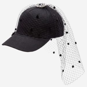 Casquette voilette diams noire