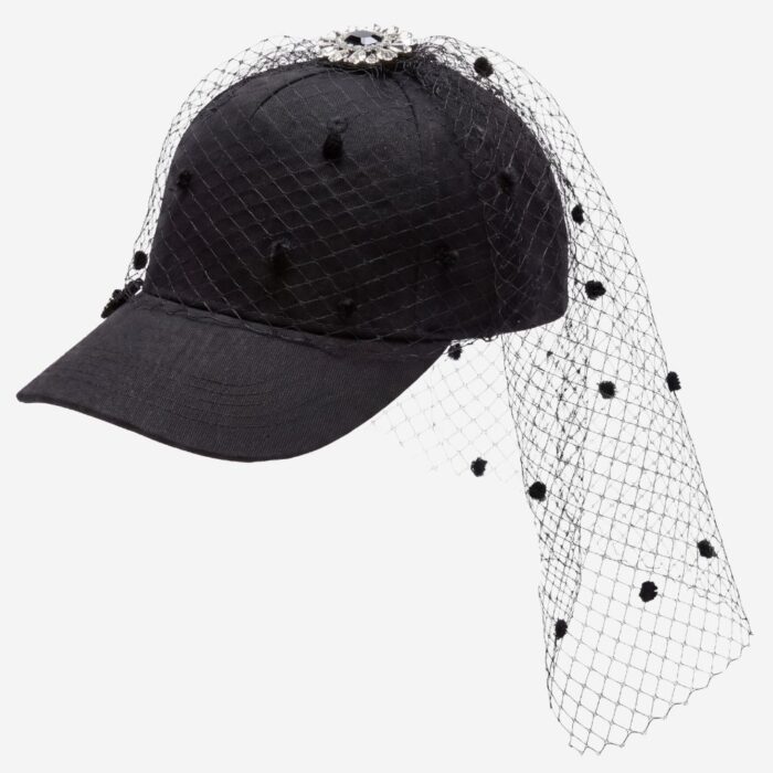 Casquette voilette diams noire